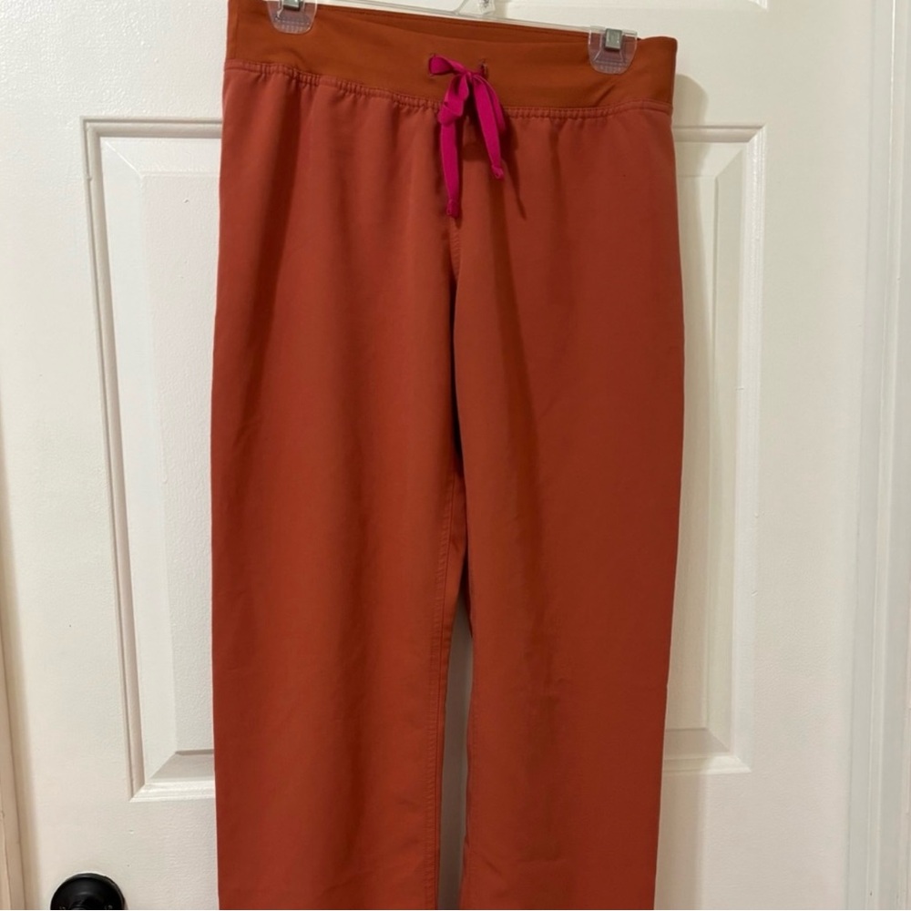 Orange Pants with Pink Tie